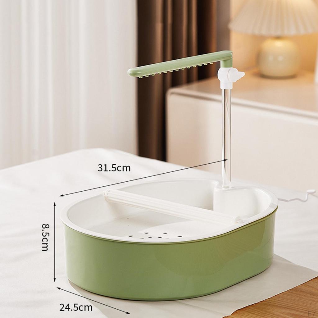 Parrot Bathtub, Automatic Bird Shower, Adjustable for Conures, Cockatiels, Lovebirds And Cockatoos.