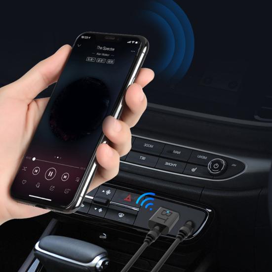 H-169 Bluetooth-compatible 5.0 Adapter HiFi Audio 2-in-1 USB AUX Transmitter Receiver for PC TV Car