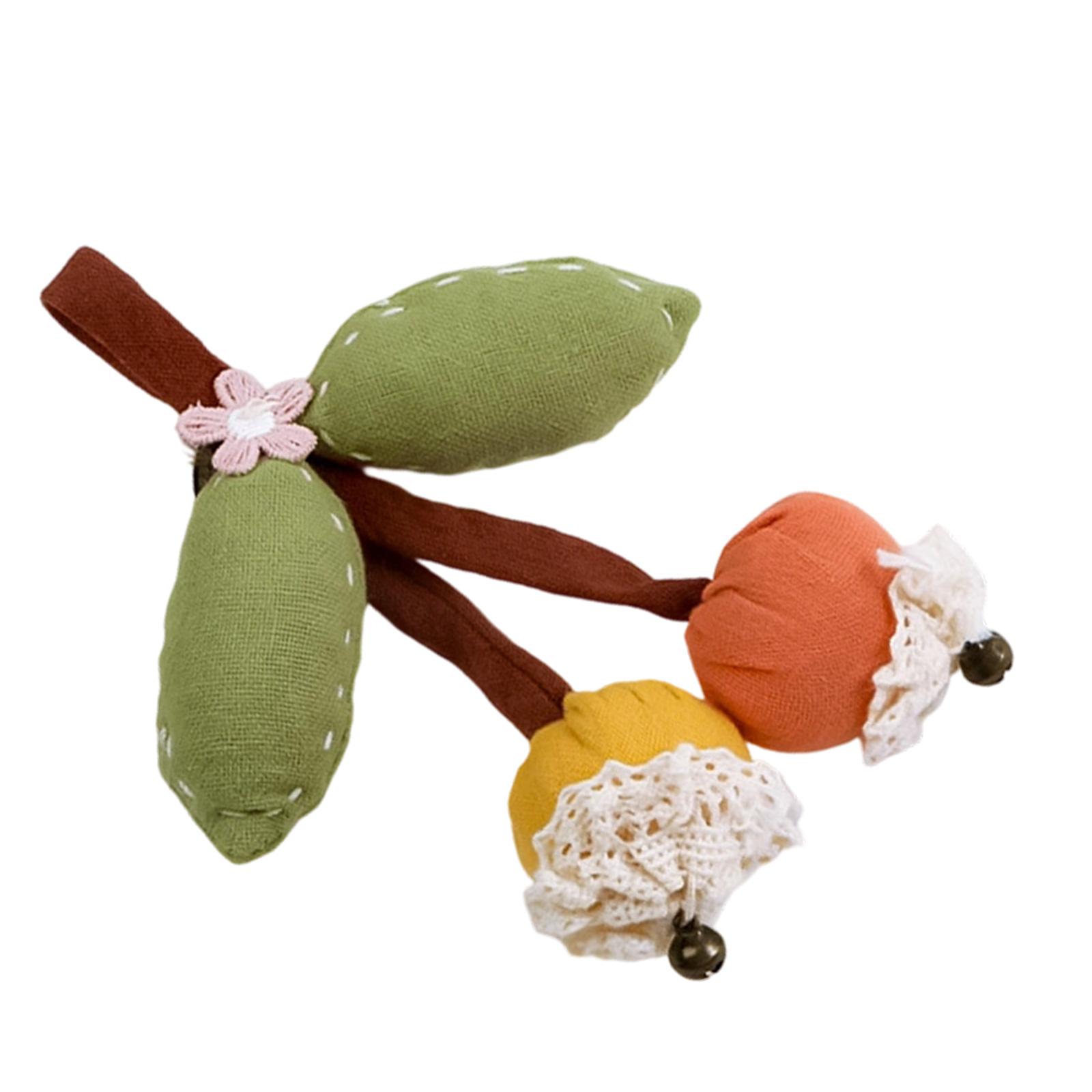 

Portable Fabric Fruit Brooch Cherrys Hawthorn Accent Handmade Detailing Versatile For Dresses Jackets Bags жёлтый