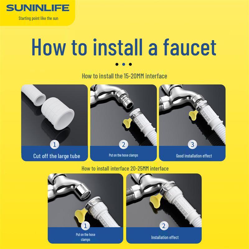 Universal Household Drain Hose: Washing Machine, Faucet, AC, Water Pipe Extension