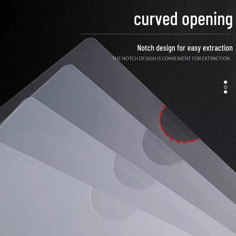 Transparent Waterproof A4 L-Type Folder with L-Clip for File and Contract Archive