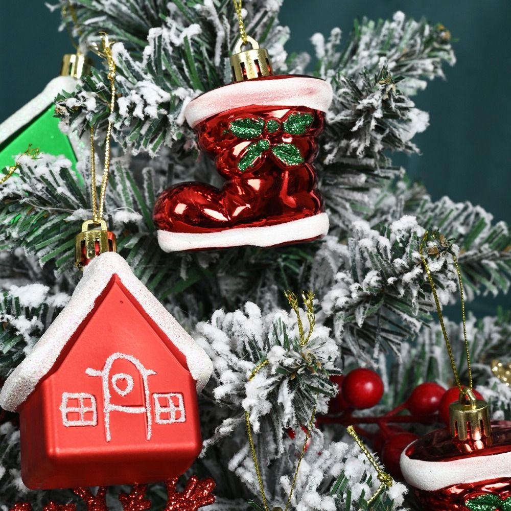 40pcs Plastic Electroplated Hanging Balls Set Christmas Tree Pendants  Holiday Party Ornament