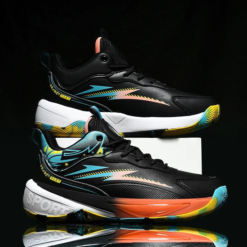 

Мужские баскетбольные кроссовки, дышащие, амортизирующие, нескользящие, удобные для бега, тренировок в спортзале, баскетбольные кроссовки для женщин 48