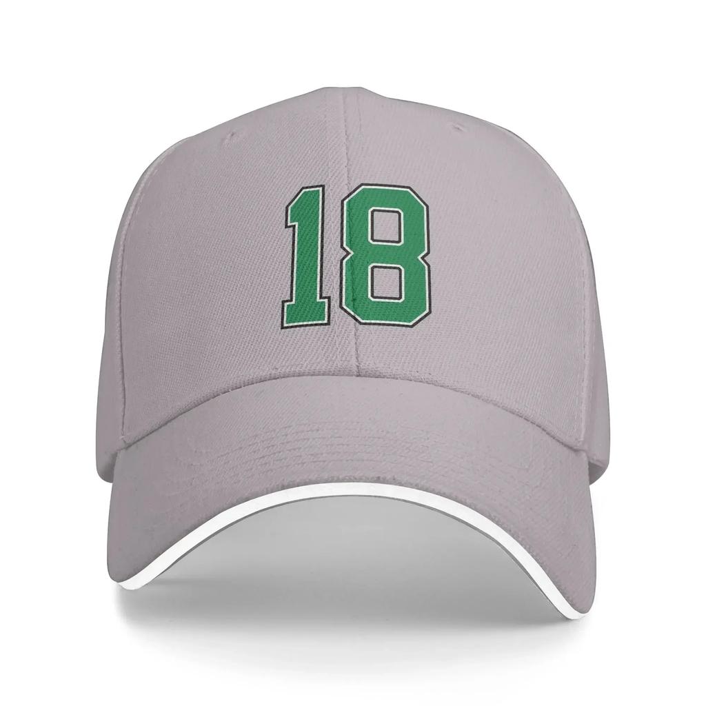 Nummer 18 Grün Lässige Baseballkappe Frühling Trucker-Hut Sonnenschutz Outdoor-Sport Snapback-Kappe Damen Herren Klassische Baseballkappen