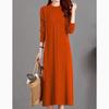 Herbst-Winter 2025 Lockerer Zopfmuster-Wollkleid