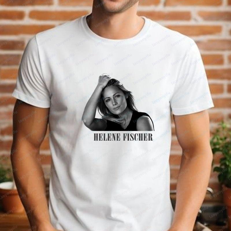 Men's T-shirts and Tank Tops Featuring Retro HELENE FISCHER Prints - Comfortable Short-sleeved T-shirts for Both Men and Women.