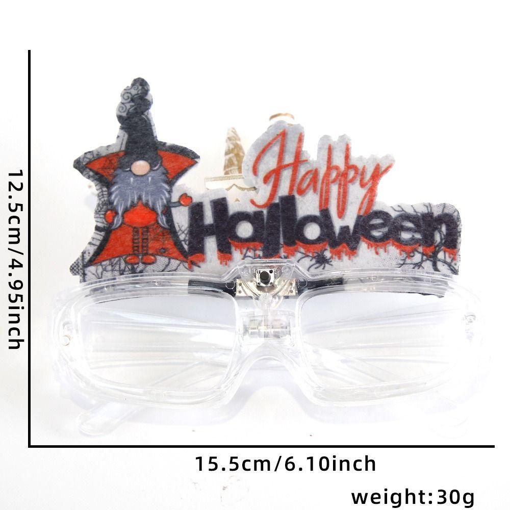 LED Halloween Luminous Glasses Pumpkin Fluorescent Glasses Funny Party Glowing Glass  Toy