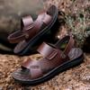Fashion Summer Men's Business Sandals Massage Sole Men's Leather Sandals Outdoor Beach Sandals Factory Direct Sales Designer Sandals