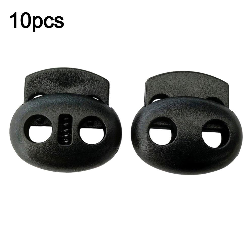 10Pcs Two Hole Cord Lock Spring Mechanism Clip Plastic Stopper Adjustable Shoelace Accessorie For Sportswear/Shoes/Elastic Band