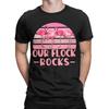 Our Flock Rocks Flamingos Lover T Shirt Unisex Unisexs Cotton Casual TShirt Round Collar Tees Short Sleeve Tops Plus Size