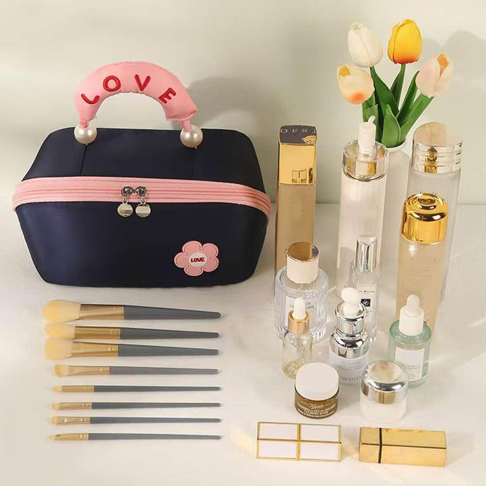 Large Capacity Cloud Pillow Makeup Bag Pearl Wash Bag Portable Handheld Cosmetic Bag Travel