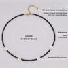 3mm Black Tourmaline Shell Daisy October Lucky Charm Necklace for Women [KOAI] Necklace, Birthstone,