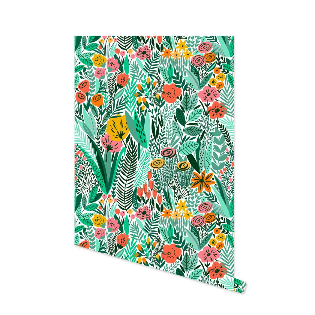 

Акварельные цветочные обои самоклеящиеся Многоцветные виниловые Самоклеящиеся Съемный декор для стен дома, спальни