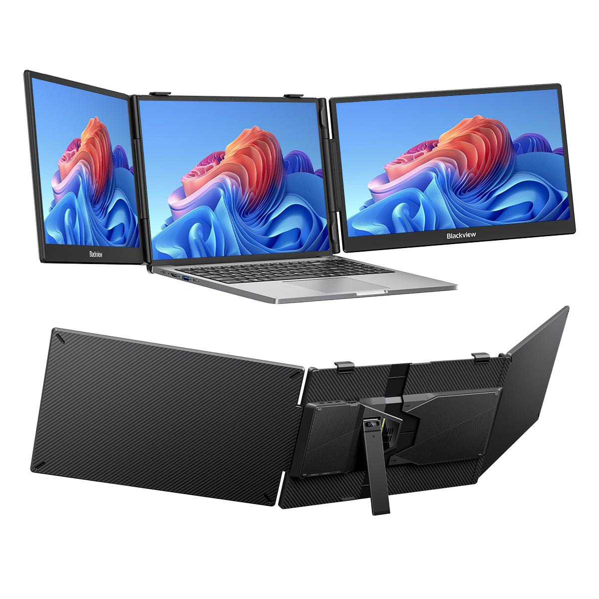 Blackview DCM5 14 1920x1080 FHD IPS Dubbele Draagbare Monitor TÜV Laag Blauw Licht only monitor zwart