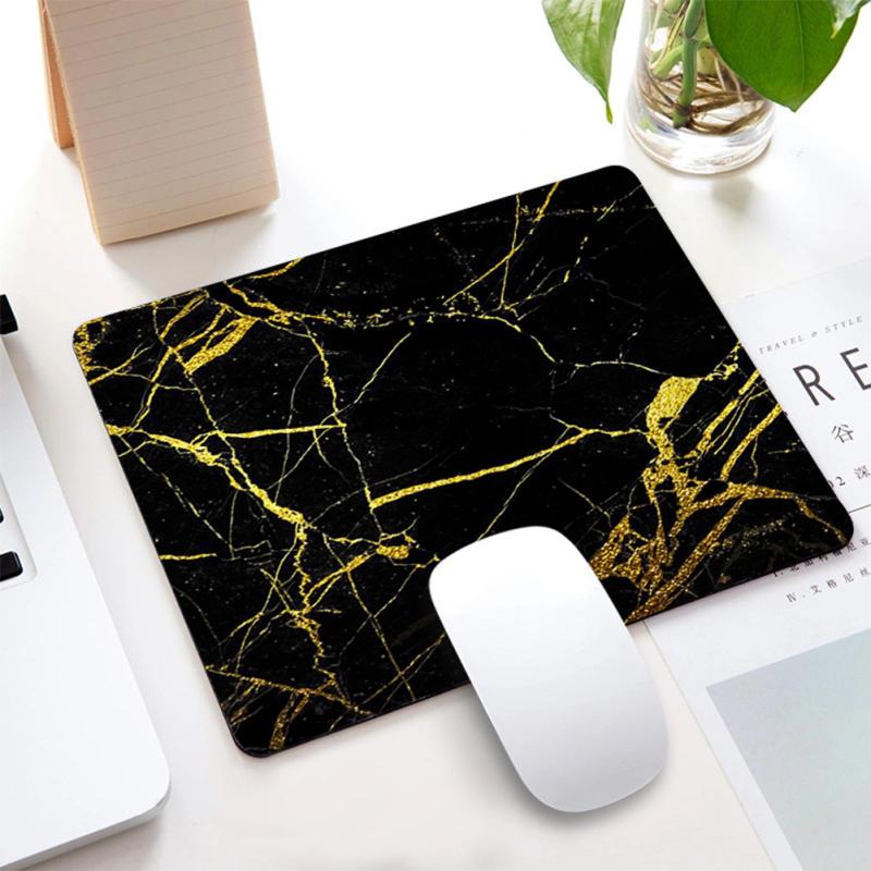 22cm*18cm*0.3cm Mouse Pad Rubber + Cloth Marble Pattern Non-slip Game Pad