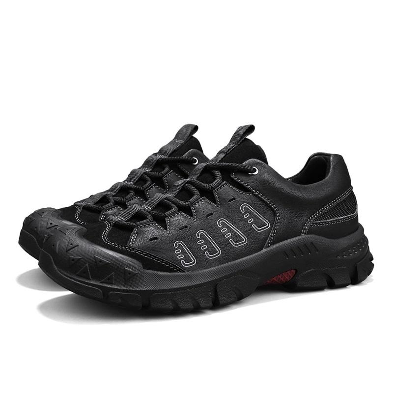 

New Model Men s Casual Shoes Suitable for Walking Sports Shoes Thick-soled Running Shoes Lightweight and Durable Hiking Shoes 46 чорний