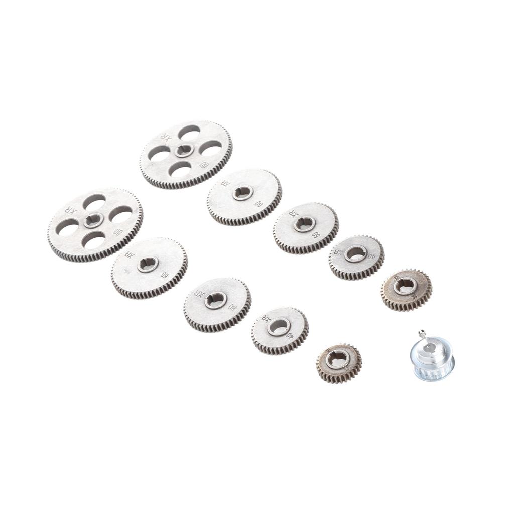 11Pcs Lathe Gear 17 Teeth Motor Pulley Wheel T80 T60 T50 T40 T35 T30 Set Kit for Cutting