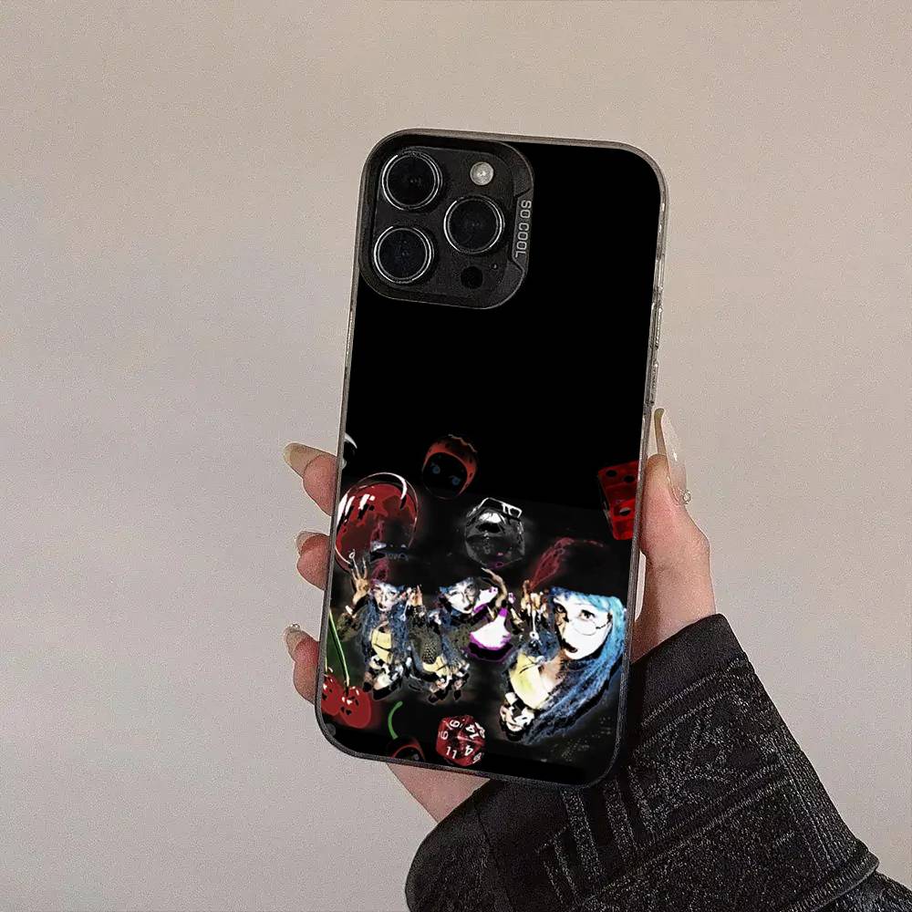 B-Basquiats Art Silver Plated Inside Phone Case For IPhone 17 16 15 14 11 12 13 Pro Max Plus X XR XS Max Colored
