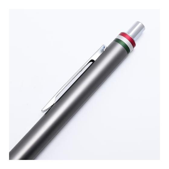 Orobianco Freccia Ballpoint Pen, Gunmetal CT, Knock-Type, 0.5mm, Straight Barrel Design, Aluminum (Anodized), Approx. 142mm Length, Approx. 9mm Max
