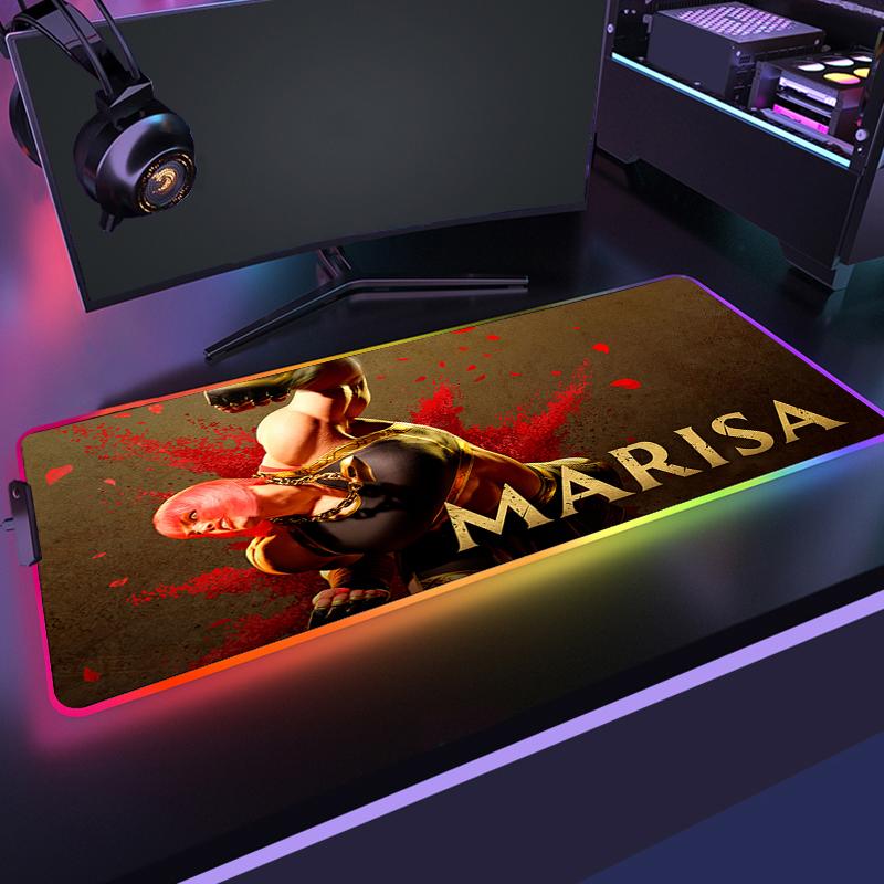 Rgb Xxl Mouse Pad Large Gamer Mousepad Anime Street Fighter Deskmat Gaming Pc Setup Accessories Desk Mat Computer Table Mausepad