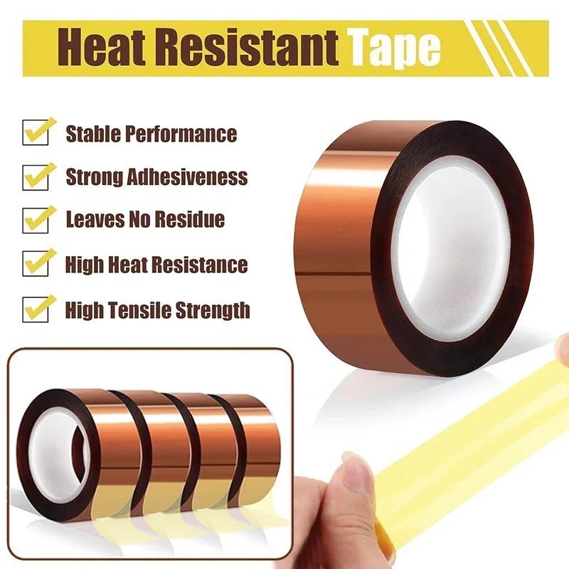 33/99M Gold High Temperature Heat Tapes Thermal Insulation Tape Electronics Board Protection PET Adhesive Insulating Tape 5-30mm