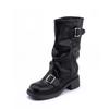 Korean new sleeve trousers boots belt buckle fashionable outer wear fashion boots long tube but knee thick sole heightening boots