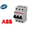 Disjoncteur Modulaire ABB 20A 3P S203-C20 Pouvoir de coupure 6000A. Courbe C. Conforme à la norme NF et VDE.
