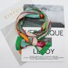 South Korea's new color-matching silk silk scarf binding bag, summer printing thin and narrow long silk scarf streamer headband
