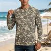 Herren UPF50+ Sonnenschutzshirt Langarm Outdoor Stretch Sportliches Top Leicht Schnelltrocknend UV-beständig