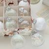 9pcs Shatterproof Velvet Christmas Balls Pendant White Champagne Xmas Tree Ornaments  Hotel Mall