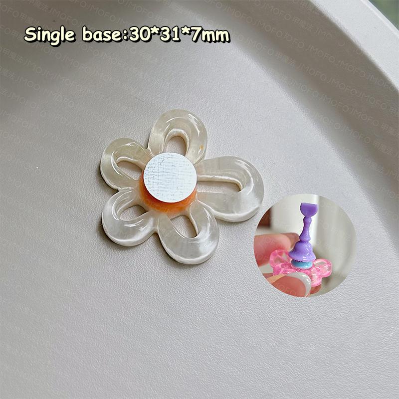 Flowers Nail Stand For Press On Nails Acrylic Shower Shelves Nail Display Magnetic Holder Manicure Organizer Tools