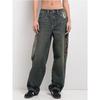 Foreign Trade Original Order Nin * Th Hallidle Envycougar Washed Snakeskin Loose Casual Straight Jeans