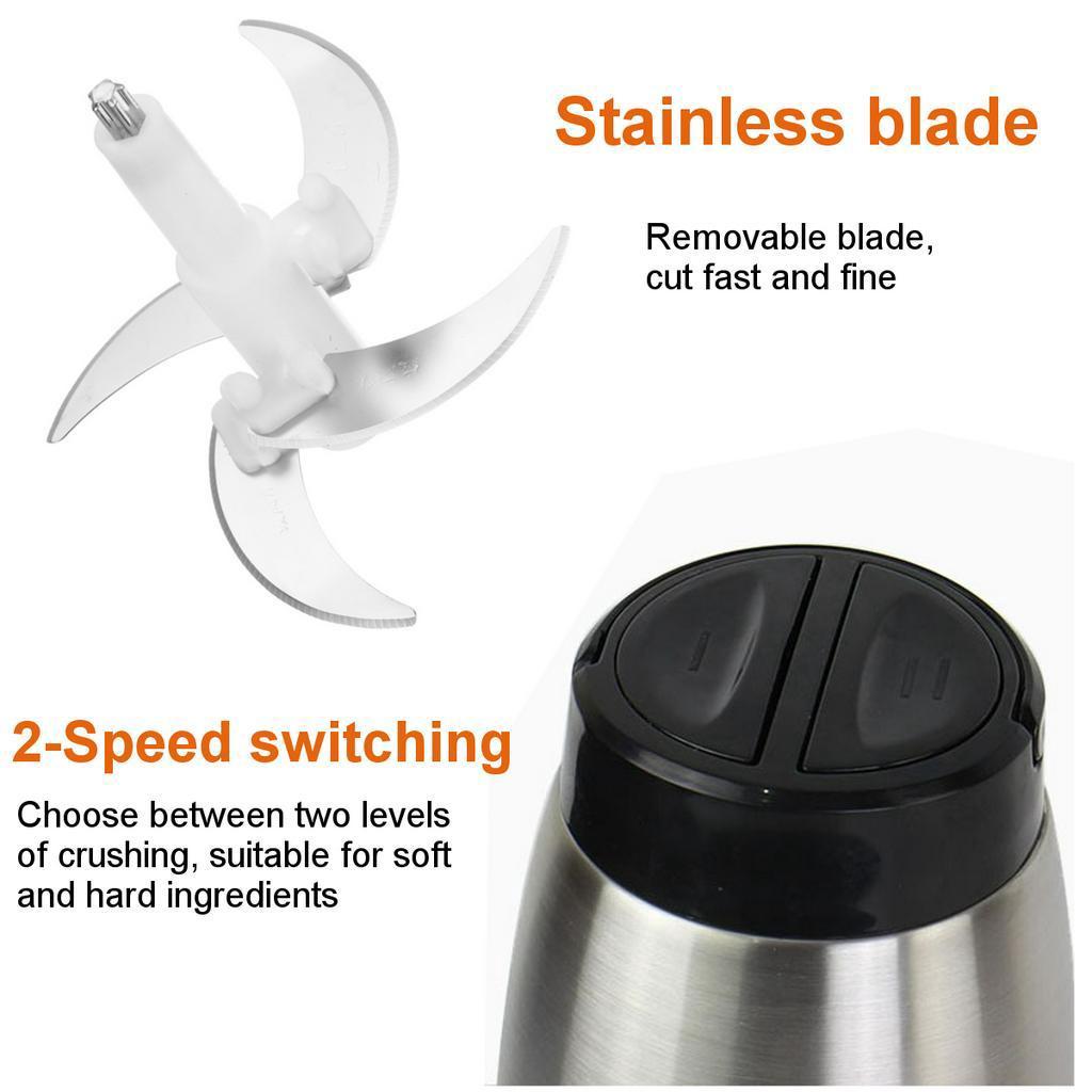 220V 500W 2L Electric Meat Grinder Stainless Steel Meat Grinder for Meat Grindering Mincing Machine