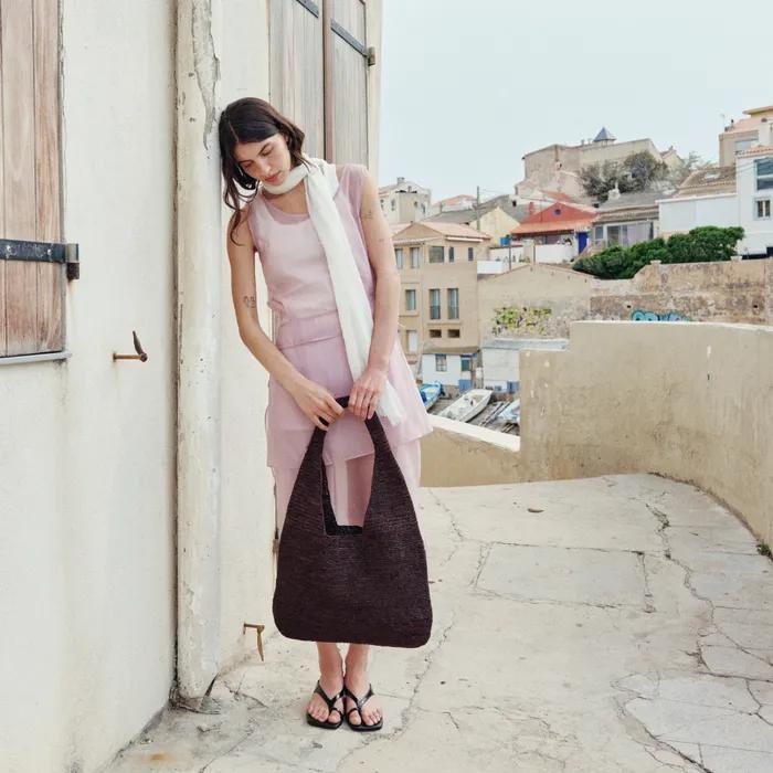 [30% Coupon for Two Days Only]_GRAIN RAFFIA BAG (MIX BROWN)