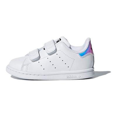 Orijinaller Stan Smith Serisi Günlük Rahat Dayanıklı Alçak Bilekli Yürüyüş Ayakkabıları Bebek Ayakkabıları Beyaz Gümüş AQ6274