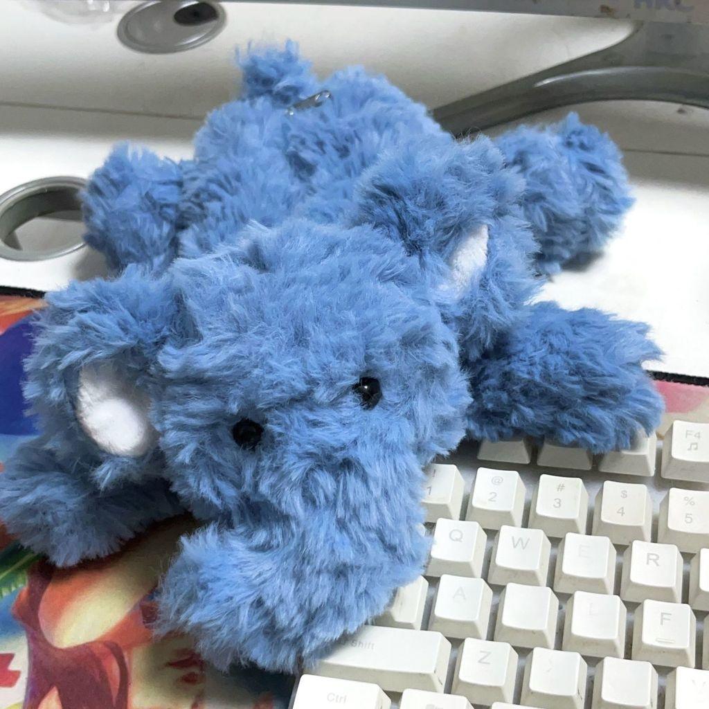 Adorable Elephant Stuffed Pen Bag With Plush Material For Kids School Supplies