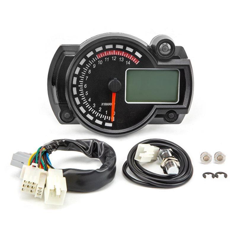 Universal RX2N LCD Digital Motorcycle Speedometer Odometer trument MAX 299KM/H 7 Colors Dashboard Adjustable Speed