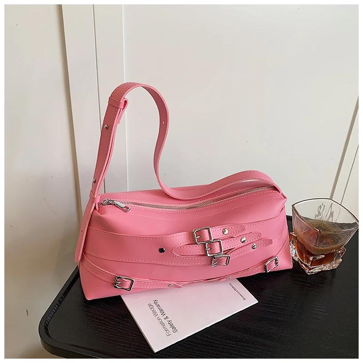 Persalized Solid PU Design Ladies Shoulder Bag 2026 Fashi Sweet Trend Stick Handbag Commuter Versatile Single Shoulder Bag