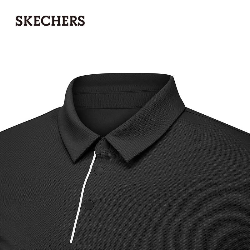 Skechers Men's Quick-Dry Knit Jacquard Polo Shirt