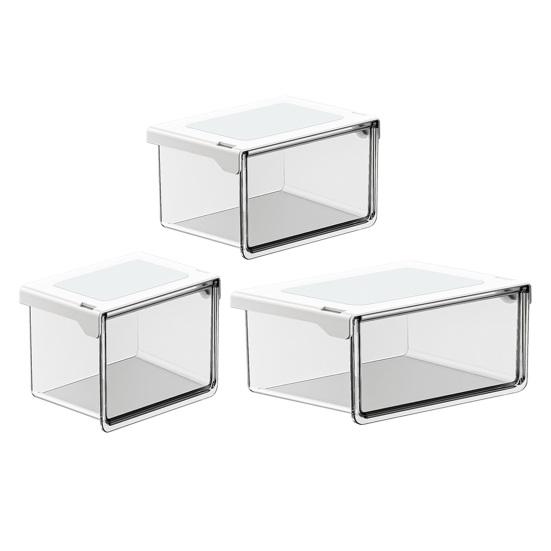 Úložný box s průhlednou vlhkoodolnou zásuvkou Organizér pro uložení pod skříňku na kosmetiku, vatové tampony, gumičky do vlasů, snadná instalace