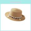 French Style Straw Hat For Women With Wide Brim Sun Protection Summer Beach Sunhat