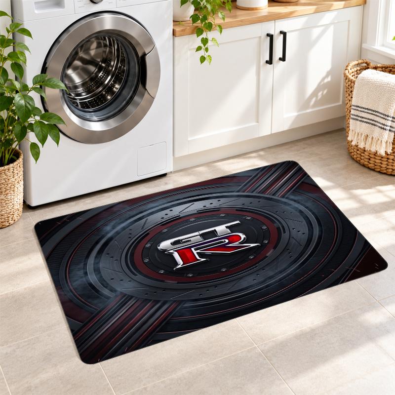 Flannel Kitchen Mat Nissan GT-R Soft Area Rug Non Slip Floor Carpet Home Decoration