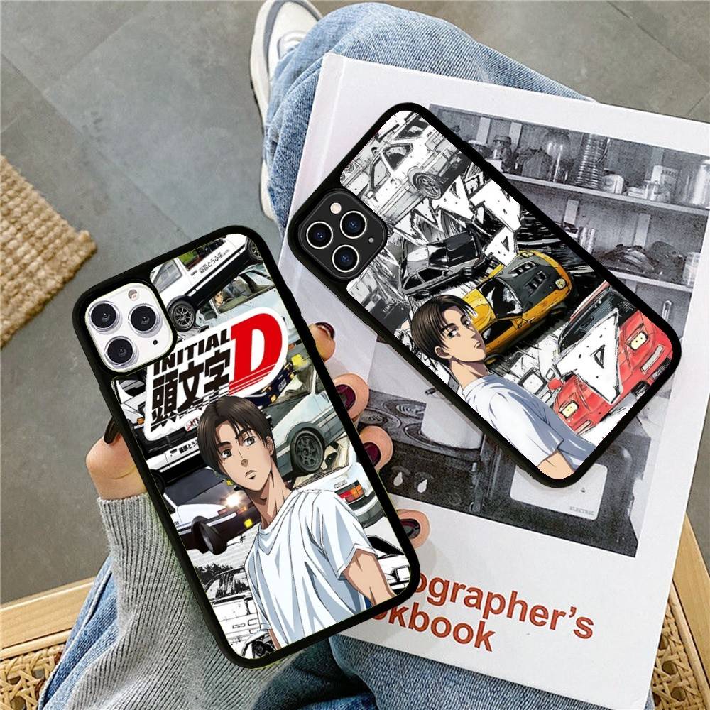 Road Racing Anime I-Initial D For IPhone 17 16 15 14 13 12 11 Pro Max Plus Mini PC+TPU Back Phone Cover