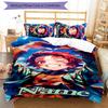 3pcs Custom Name Demon Slayer Tanjiro Bedding Set Duvet Cover Closure Includes 1 Duvet Cover & 2 Pillowcases for All Seasons Bedroom Decor