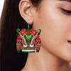 Neue Weihnachts-Acryl-Pullover-Ohrringe Ohrringe Feiertags-Elfen-Design Hängende Feiertags-Party-Dekorations-Accessoires