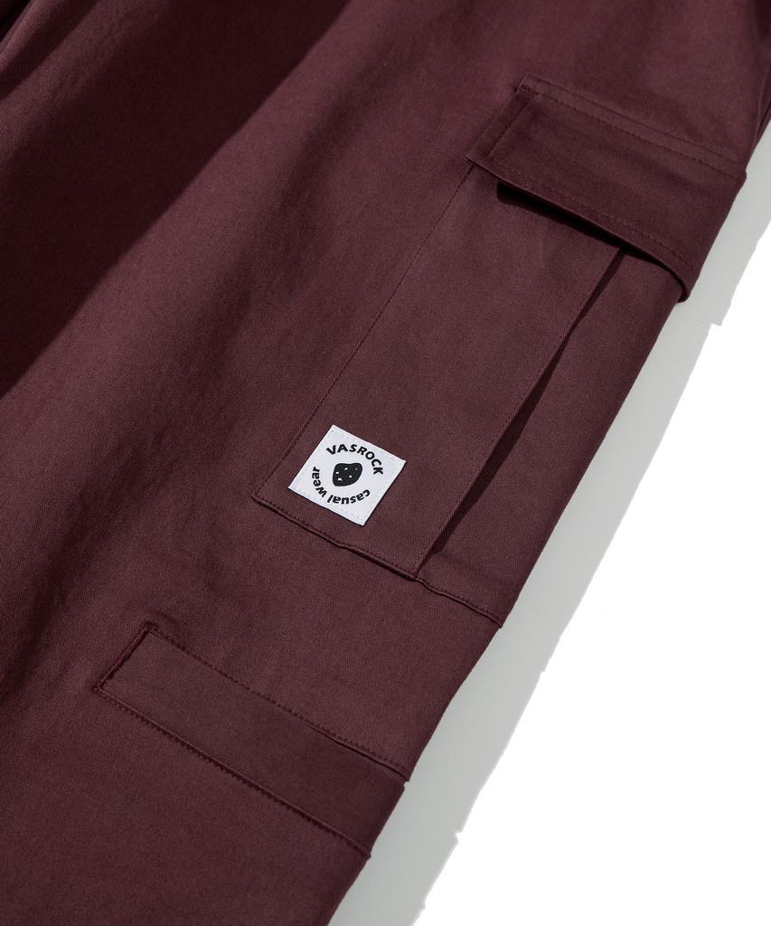 Basrak Combat Cargo Cotton Pants Burgundy