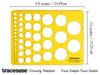 Traceease Trace Simple Trace Stable, Geometric Circular Symbols, Art and Crafts Tool for Drawing, Measurement Plastic Ruler Scale