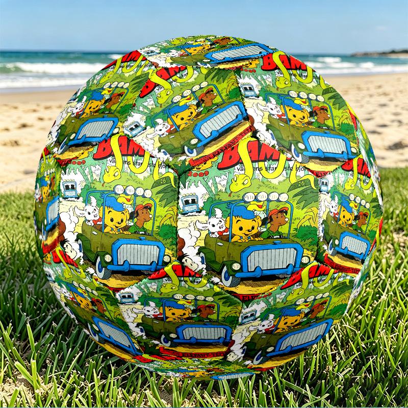 Bamse Print Size 5 Soccer Ball, PU Wear Resistant Football for Match Training and Daily Practice, Birthday Gift for Soccer Fans