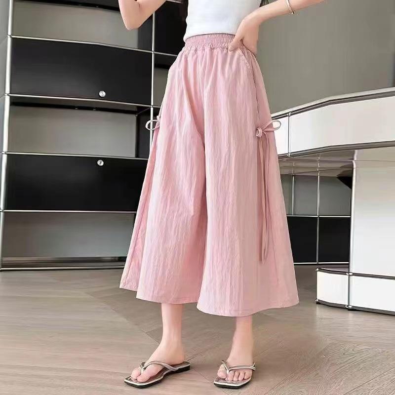 Girls Trendy Bow Skort – Spring/Summer Casual Capris & Half Skirt Pants 90 cm