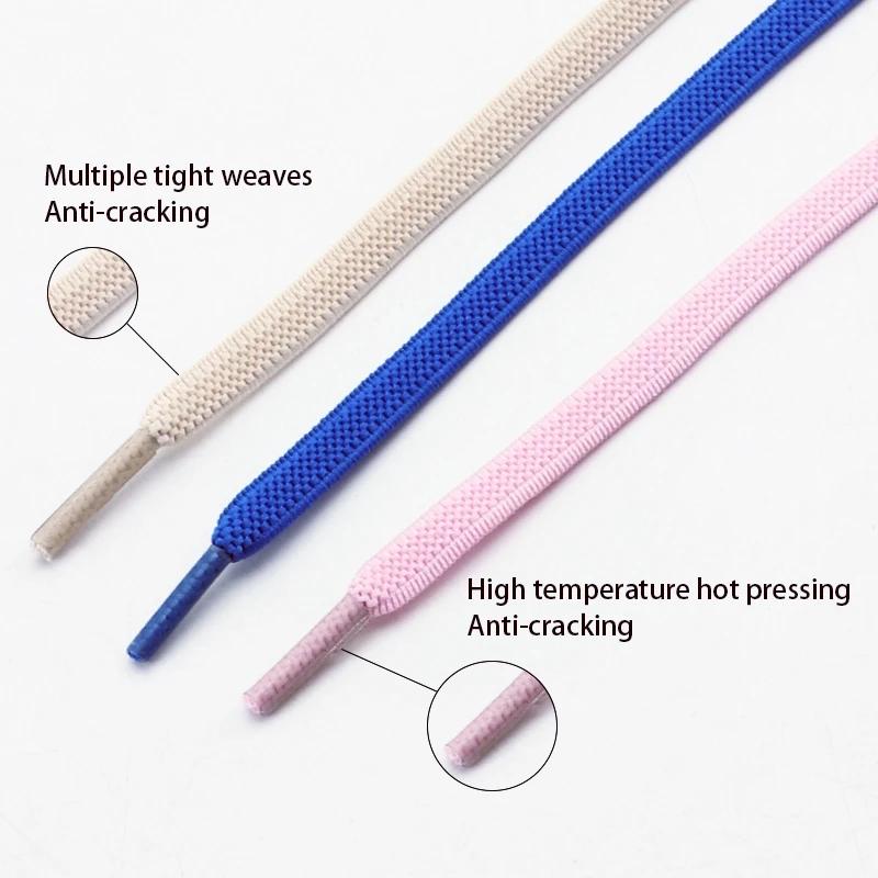 1 Pair Capsule Buckle Shoelaces Quick Release for Sneakers - Flat Elastic Shoe Laces for Kids & Adults No Ties Shoe Accessory